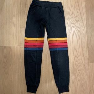 Aviator Nation kids Moto stripe sweatpants